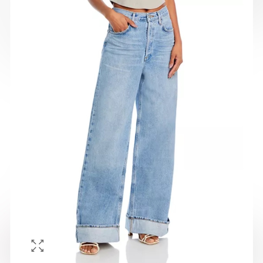 AGOLDE Cuffed Dame Wide Leg Jeans